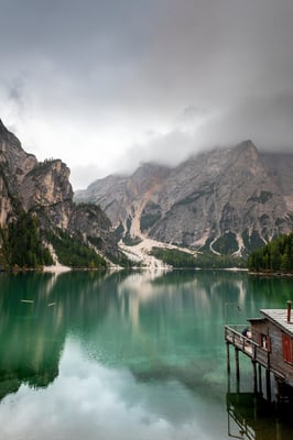 Pragersee mit Seekofel; 8.10.2018