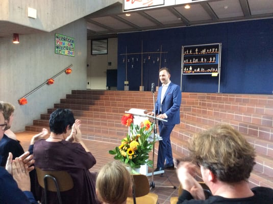 Einsetzung des neuen Schulleiters der Steinenbergschule in Stuttgart Hedelfingen: Matthias Hagen 