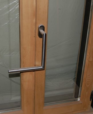 Poignée de fenêtre en position fermée