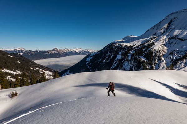 Wunderschönes coupiertes Skigelände und beruhigende Einsamkeit, das ist Liberté Plus