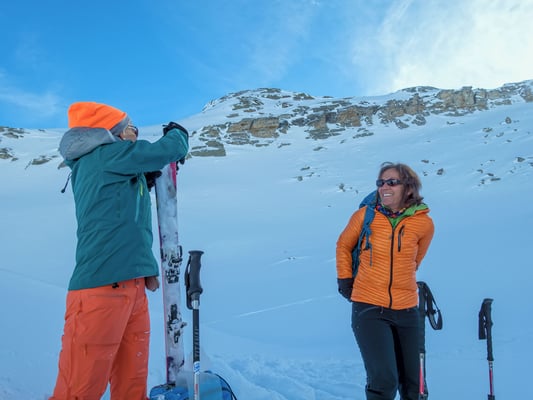 Zuerst die Abfahrt, dann das Vergnügen...