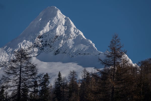 Szenenwechsel, vier Tage nach unserer Rückkehr aus Griechenland testen wir den heimischen Powder am Simplon. Hier der Blick auf das tief verschneite Bortelhorn