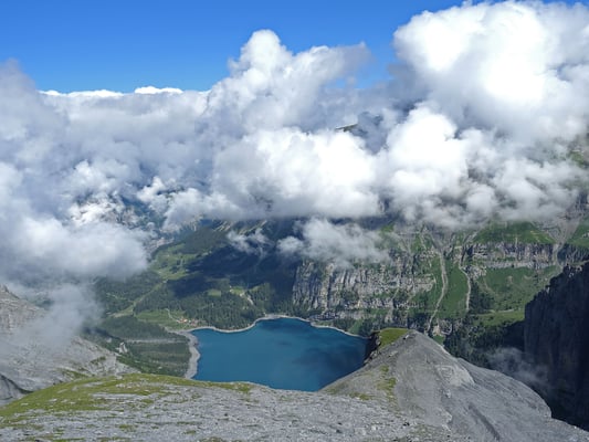 Der einfachste Abschnitt der Schnyda, nkurz vor dem schattigen Felsen gehts links weg