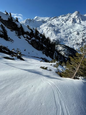 Beinhart gefroren ist heute der Schnee und verlangt auf den ersten Metern eine sichere Lauftechnik