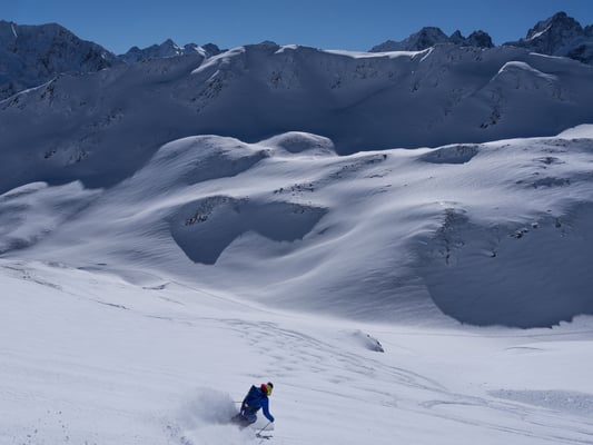 Carlo zieht seine Linie, aber Vorsicht ist angebracht, es gab diverse Rutsche an diesem Tag