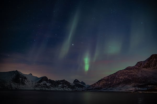 Auch über dem Keipen und Grytetippen zeigen sich zarte Lichter