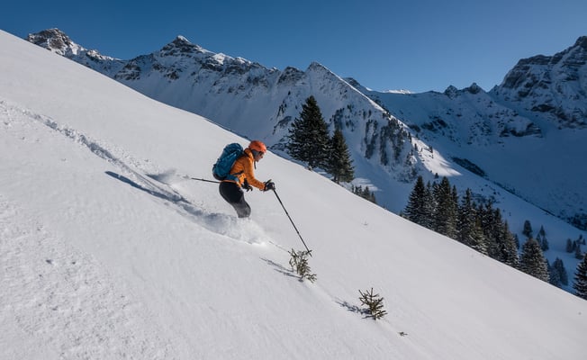 0° auf 2000 Meter über Meer , da wird auch in SW Hängen der Powder etwas schwer