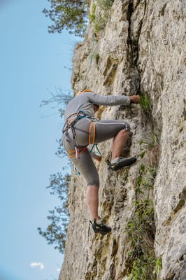 Die Placce Rosa ist eigentlich durchgehend grau, bietet aber einige sensationelle Längen ab dem 5 Grad. Ein Grund mehr zum wiederkommen...