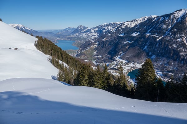 Tiefblick zum Lungerer- und Sarnersee