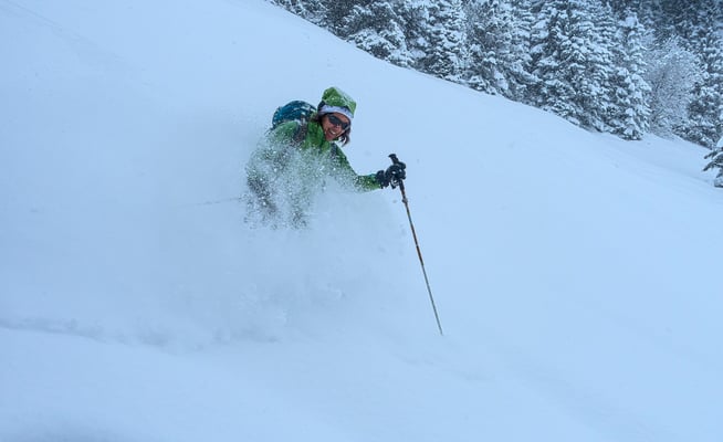 Da braucht es schon eine gewisse Steilheit und eine gute Skitechnik, dann ist dieses Schweben der ultimative Kick