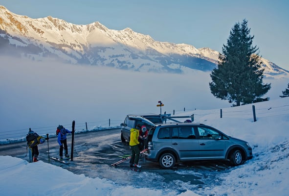 Zwei Tage später, unten Grau, oben Blau, aber diesmal genau bei unserem Ausgangspunkt
