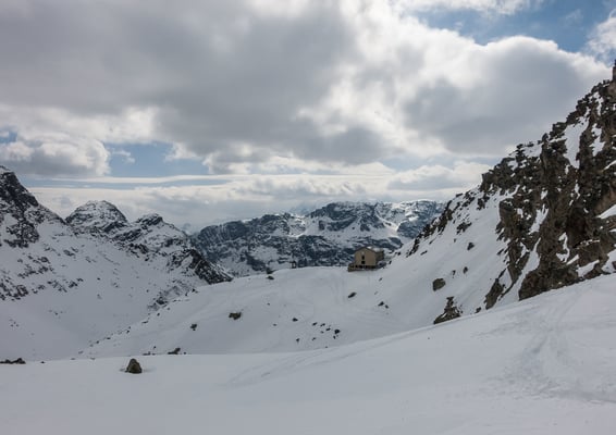 Das Rifugio Marinelli Bombardieri