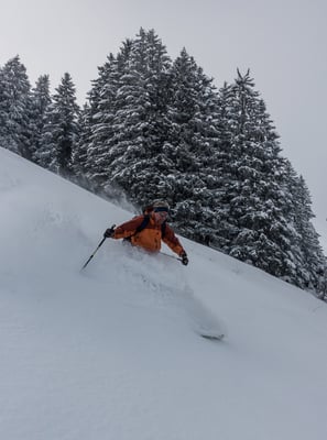 Je tiefer desto besser, Powderalam in den windgeschützen Lagen vom Rinderwald
