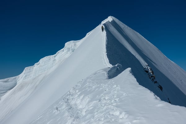 Wir haben Zeit, darum gibt es heute keine ausgesetzten Kreuzungsmanöver am Grat