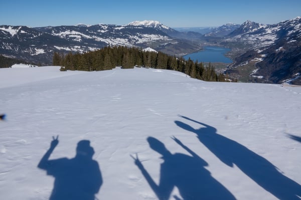 Ankenhubel, wir kommen, das Sahnehäubchen liegt direkt in der Falllinie des Pilatus