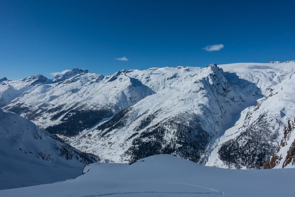 Blick zur Gitzifurggu, Balmhorn, Hockenhorn, Sackhorn und Birghorn
