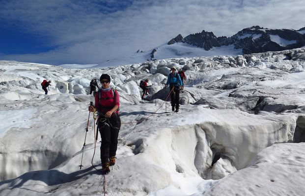 Zerklüfteter Rhonegletscher