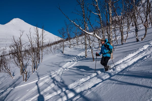Gisela nimmts bergab gerne gemütlich, dafür hat sie Zeit, den Fuglan zu bewundern