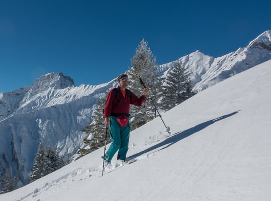Gsür und Drümännler sind selten begangenen Touren aus dieser Talseite. 