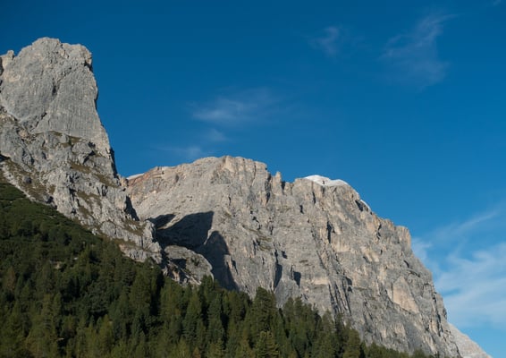 Blick vom Ristorante Strobel auf den Col dei Bos