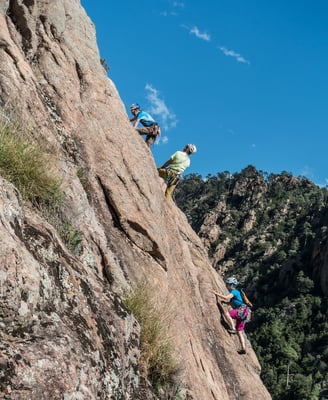 Ideal für einen Gebietswechsel, die kurzen Routen an der Punta d`Arghjavara. Hir unsere Elitetruppe in der L^Altore