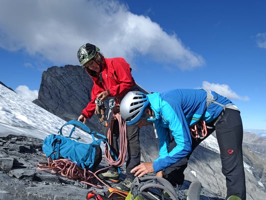 Noch liegen wir im Zeitplan..., Aufstieg zum Fründenhorn, der Felsteil liegt hinter uns