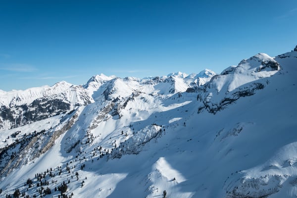 Tief unter dem Gipfel des Mariannehubel können die Spuren meines Bergführerkollegen Franz Baumgartner gesichtet werden