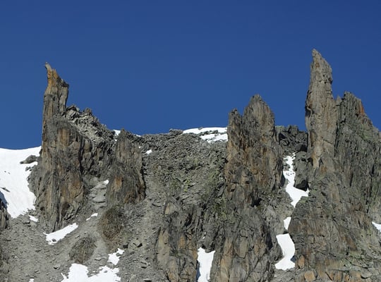 Die Wüstenzeichen am Furkapass, klein und gross Kamel