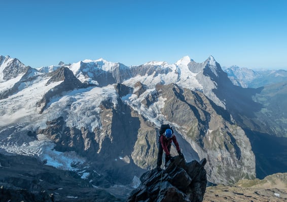 Im oberen Teil vom Willsgrätli finden sich ein paar interessante Kletterstellen