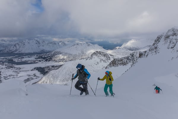 Die letzten Meter auf den Skigipfel