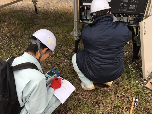 第二発電所でのモジュールIVカーブ測定