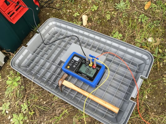 第一発電所、接地抵抗測定