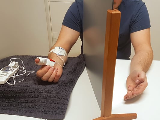 Neurologie, Spiegeltherapie, Schlaganfall, Amputationen, Ergotherapie Praxis Stein am Rhein, Ergotherapie Praxis Berlingen, 