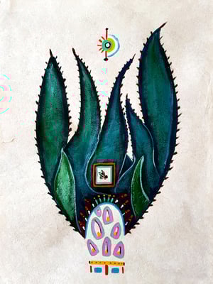 Chicatana Mayahuel-Alebrije 39x30 cm, acrylique sur papier amate, 2018. Prix 150€