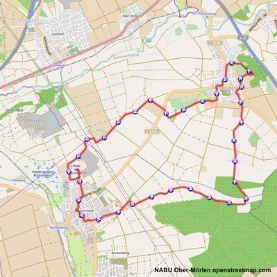 Die Wanderstrecke ist 14 km lang. Ein Start in Rockenberg mit Einkehr in Münzenberg ist auch möglich.