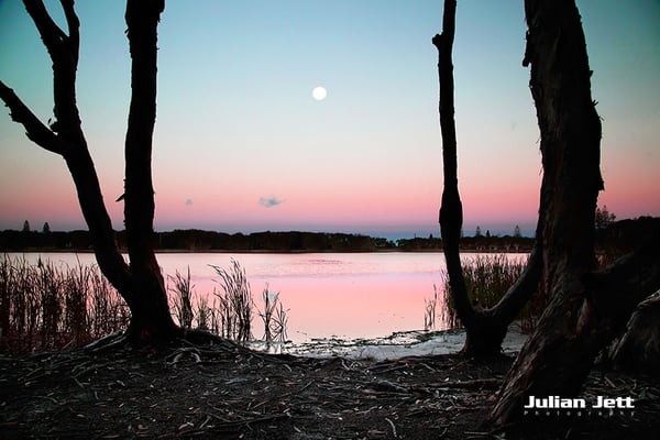 Lake Ainsworth Lennox Head Moonrise L-035