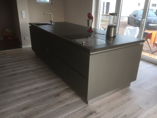 Verblendung Glasfront Schubfächer Softeinzung