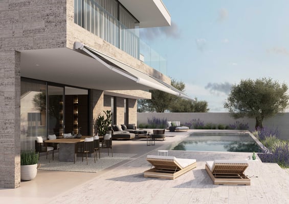 Toldos cofre base Lite para terrazas