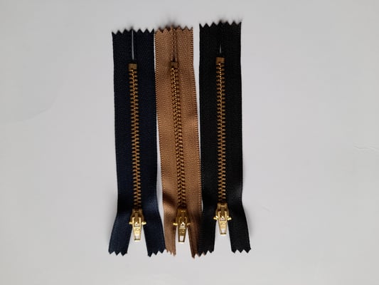 Hosenreißverschluß - schwarz, beige, blau - 6,8,10,12 cm