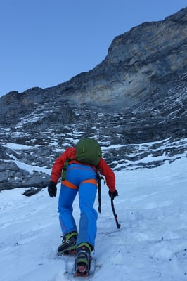 eiger n-wand am 1. januar 17 mit bergführerkollege manuel gilgien