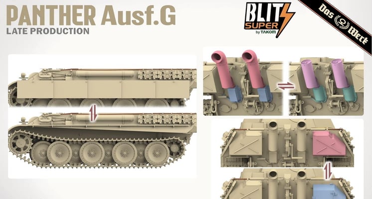 Das Werk DW35041 Panther Ausf. G (Late Production) WWII Wehrmacht