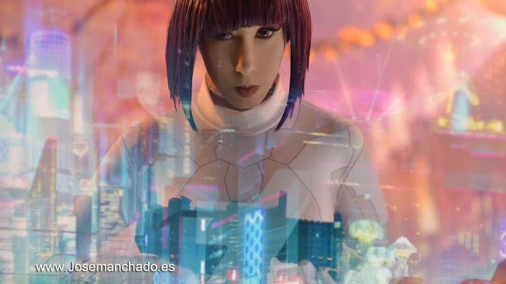 cosplay motoko kusanagi, cosplay ghost in the shell, fotografo only fans madrid, cosplay gits, masamune shirow, cosplay masamune shirow