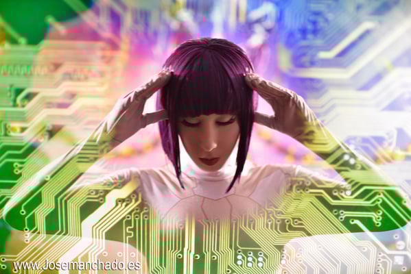 cosplay motoko kusanagi, cosplay ghost in the shell, fotografo only fans madrid, cosplay gits, masamune shirow, cosplay masamune shirow