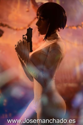 cosplay motoko kusanagi, cosplay ghost in the shell, fotografo only fans madrid, cosplay gits, masamune shirow, cosplay masamune shirow