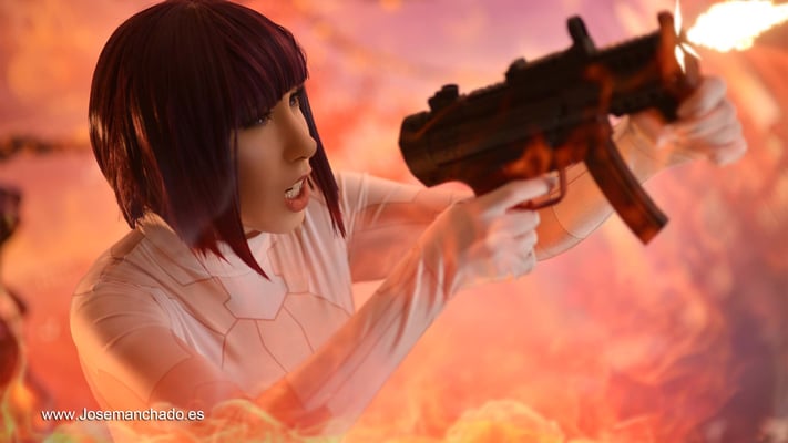 cosplay motoko kusanagi, cosplay ghost in the shell, fotografo only fans madrid, cosplay gits, masamune shirow, cosplay masamune shirow