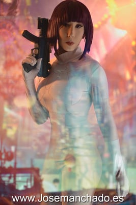 cosplay motoko kusanagi, cosplay ghost in the shell, fotografo only fans madrid, cosplay gits, masamune shirow, cosplay masamune shirow
