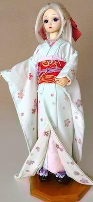 加賀友禅・ベクターデジタルデザイン・スーパードルフィ ミニチュア着物