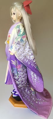 加賀友禅・ベクターデジタルデザイン・スーパードルフィ ミニチュア着物