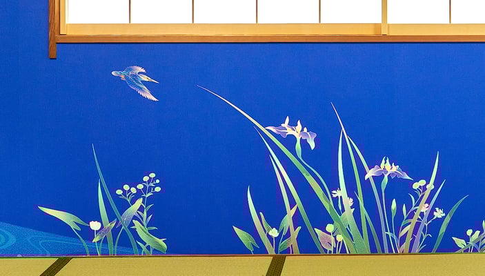 ベクターデジタルデザイン和柄壁紙クロス