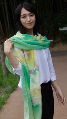 加賀友禅・ベクターデジタルデザイン和柄スカーフ
